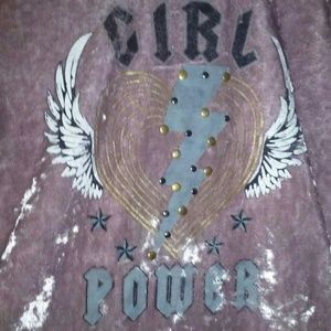 Light Pink Velvet Arizona Jean Co "GIRL POWER"